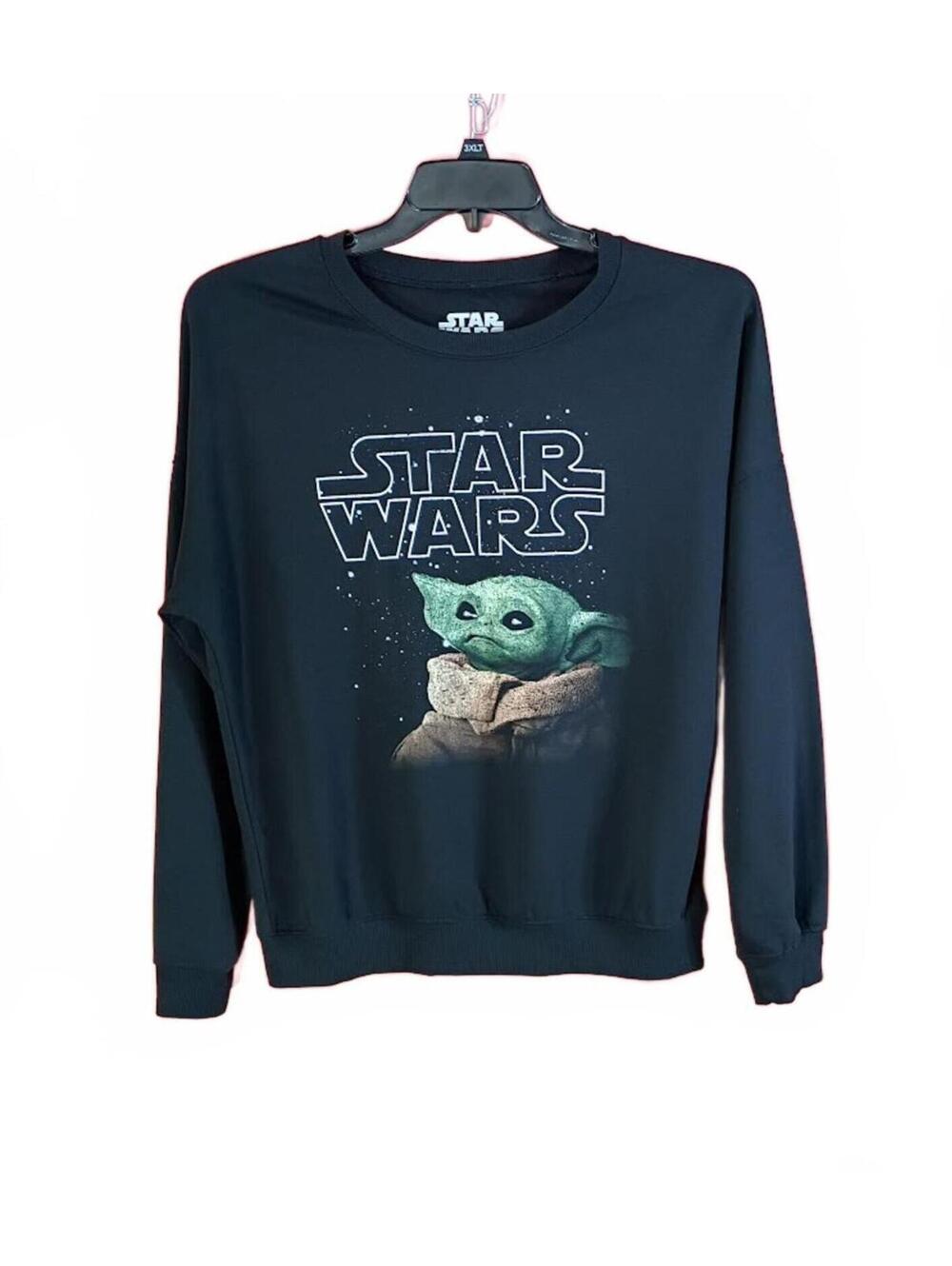 Star Wars Grogu Graphic Black Sweatshirt Size M